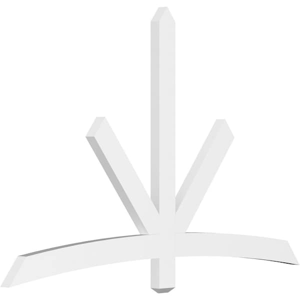 Ekena Millwork Alberta Architectural Grade PVC Gable Bracket, 72"W x 45"H x 2"D x 4"F, 15/12 Pitch GBP072X45X0204ALB00 - main